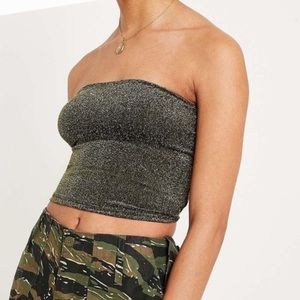 Urban Outfitters Black Sparkly Tube Top